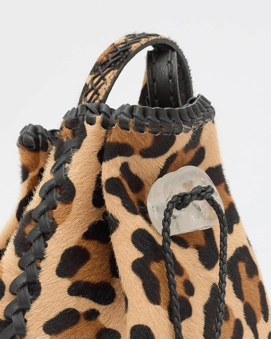 Nirmala Bucket Leopard Pony Hair IACOBELLA