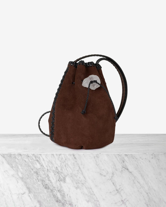 Nirmala Bucket Brown Suede IACOBELLA
