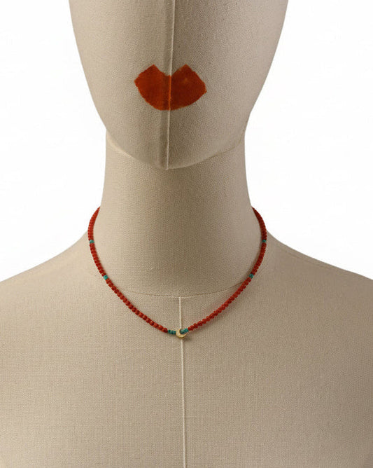 Collana corallo Luna