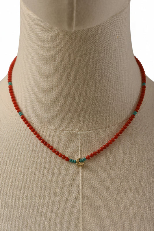 Collana corallo Luna
