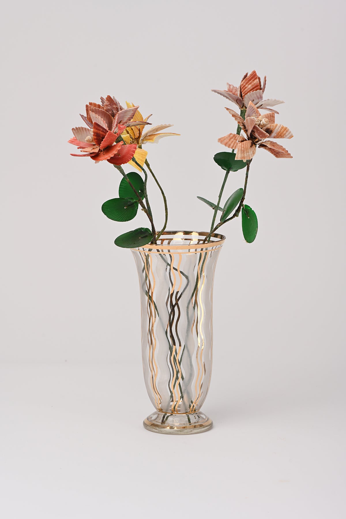 Vaso in vetro con motivo onde Teresa Cercava