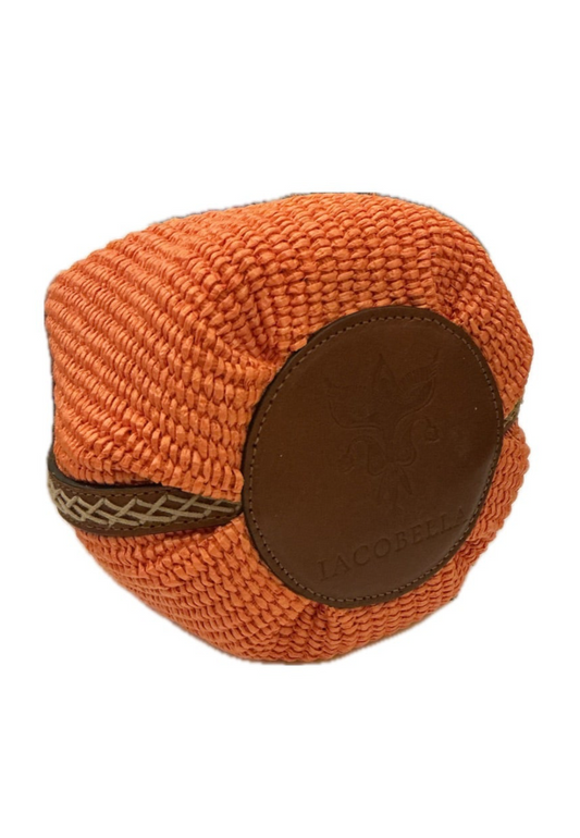 Nirmala Bucket Rafia Orange IACOBELLA