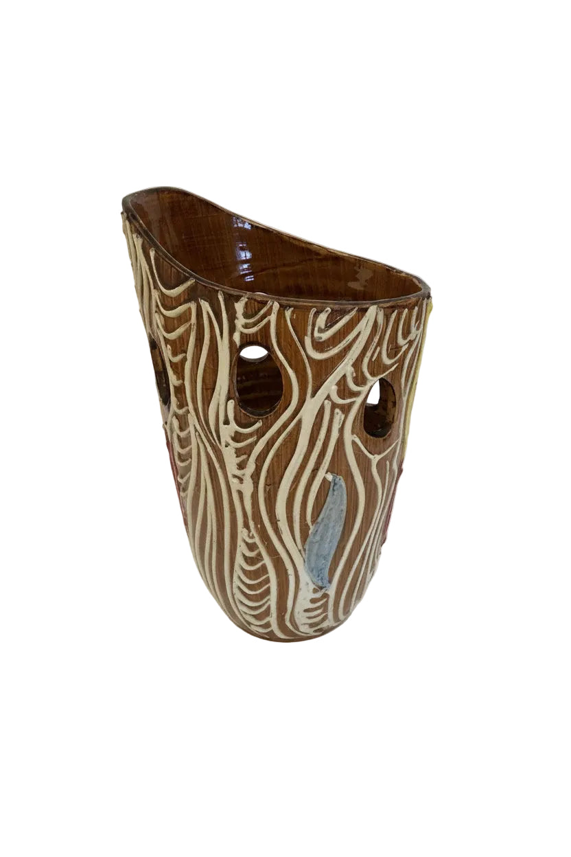 Vaso foglie colorate