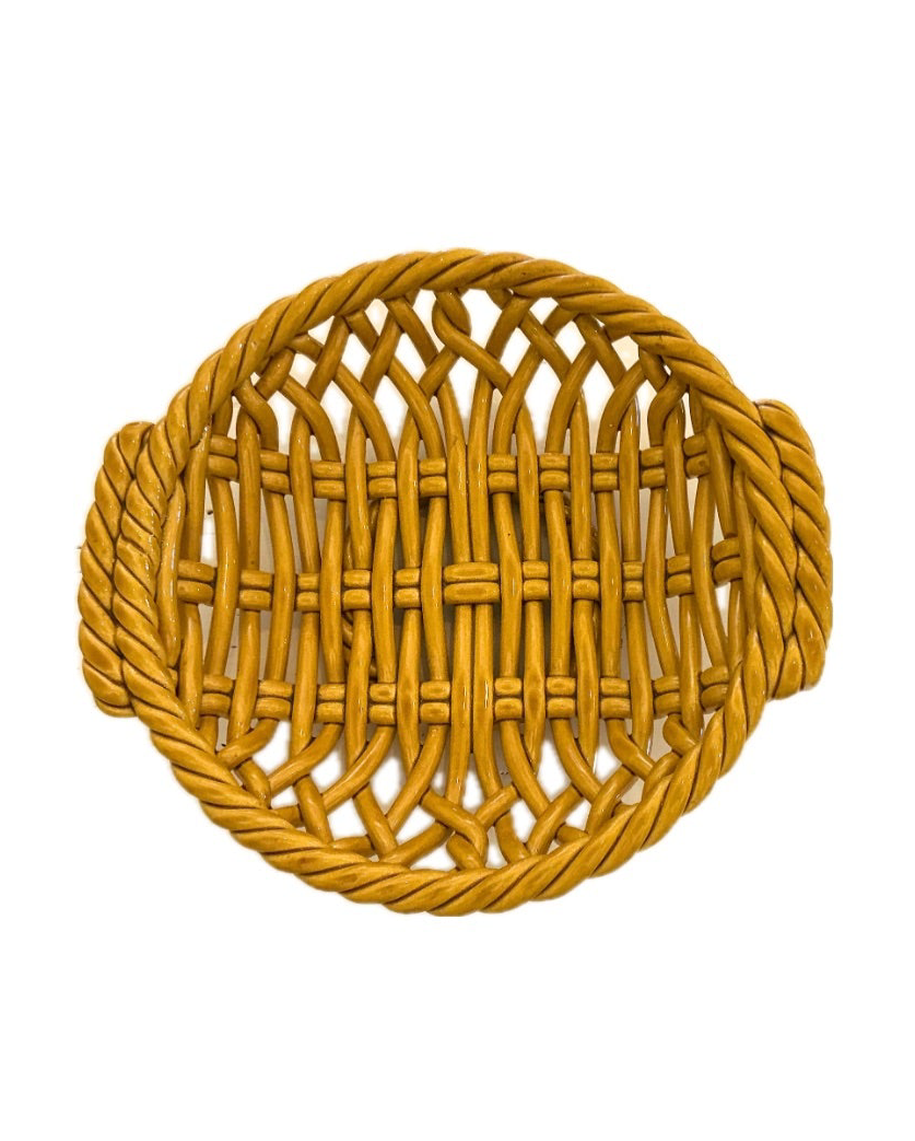 Fruttiera in ceramica intrecciata