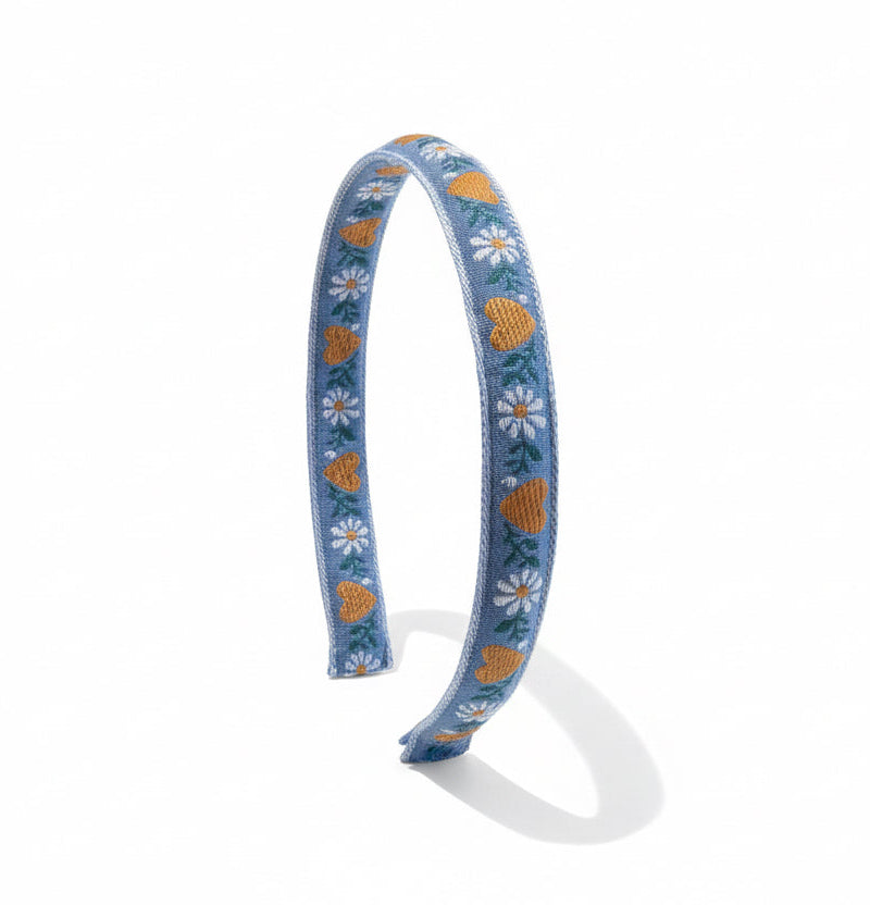 Cerchietto cuori e fiori