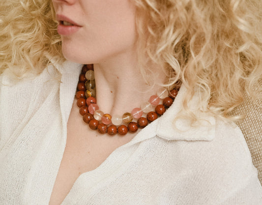 Diaspro rosso bold COLLANINE COLORATE