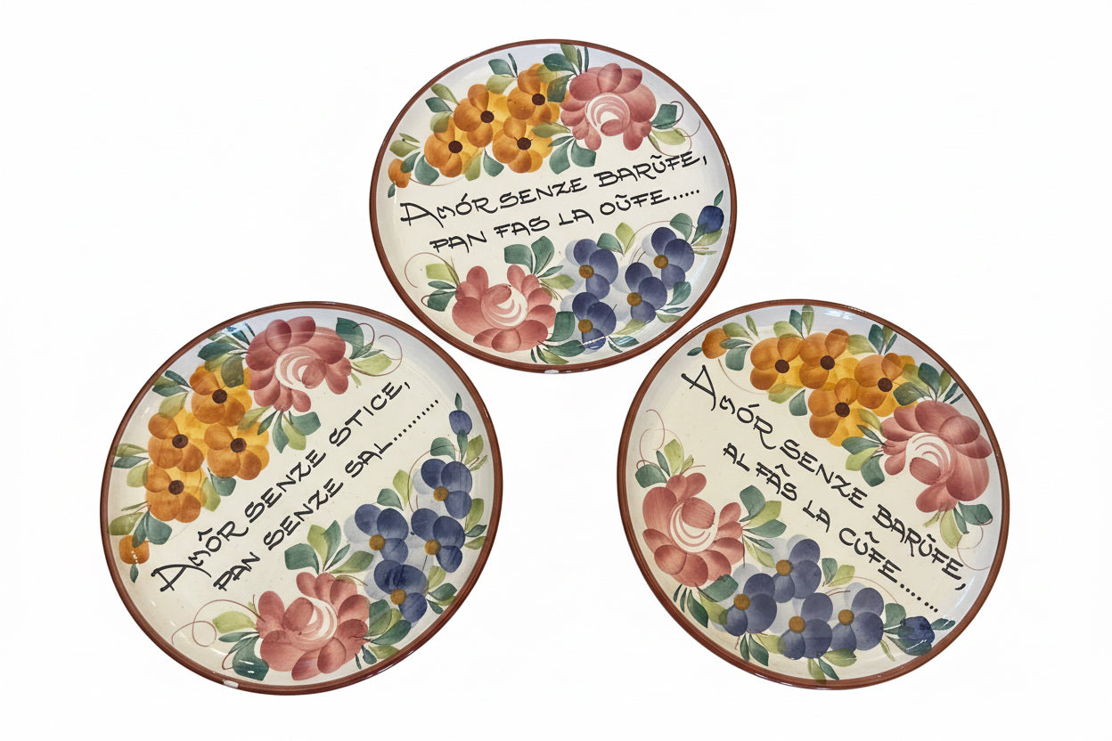 Set of 3 dialect plates