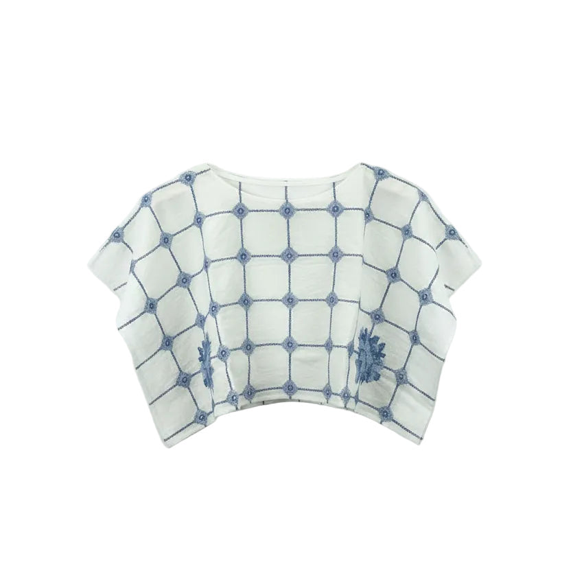 Blue roses top