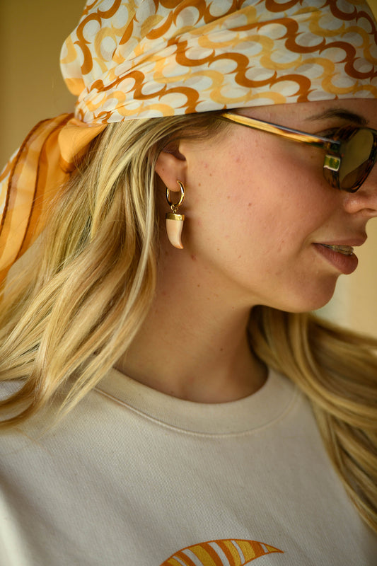 Bandana in voile di cotone stampato Caraluna