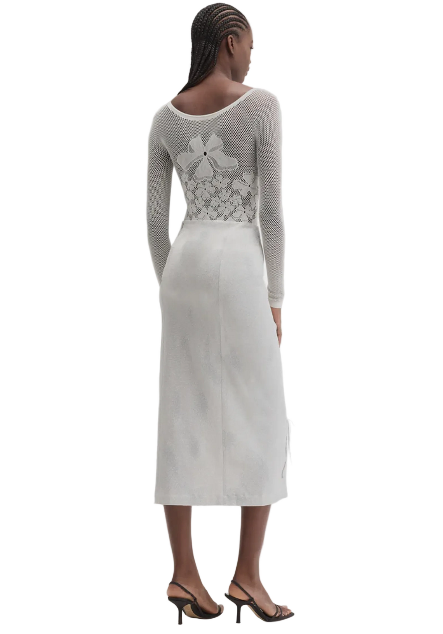 Monogram white bodysuit Maccapani
