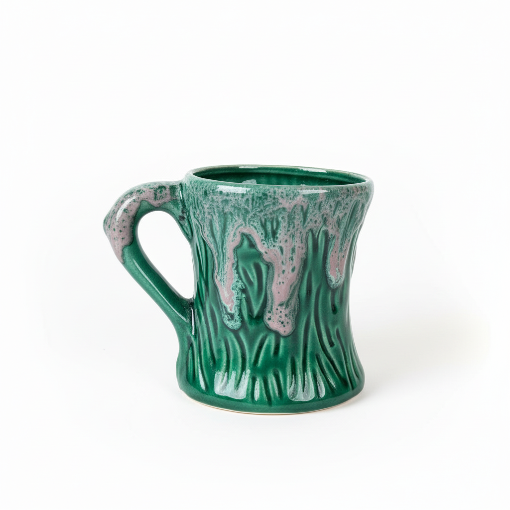 Tazze verdi con colature