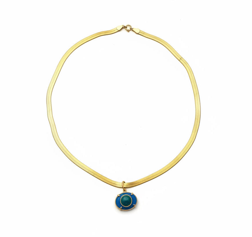 Collana snake piccola con occhio