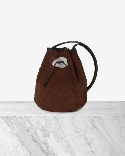 Nirmala Bucket Brown Suede IACOBELLA