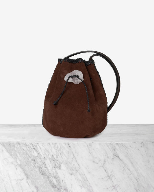 Nirmala Bucket Brown Suede IACOBELLA