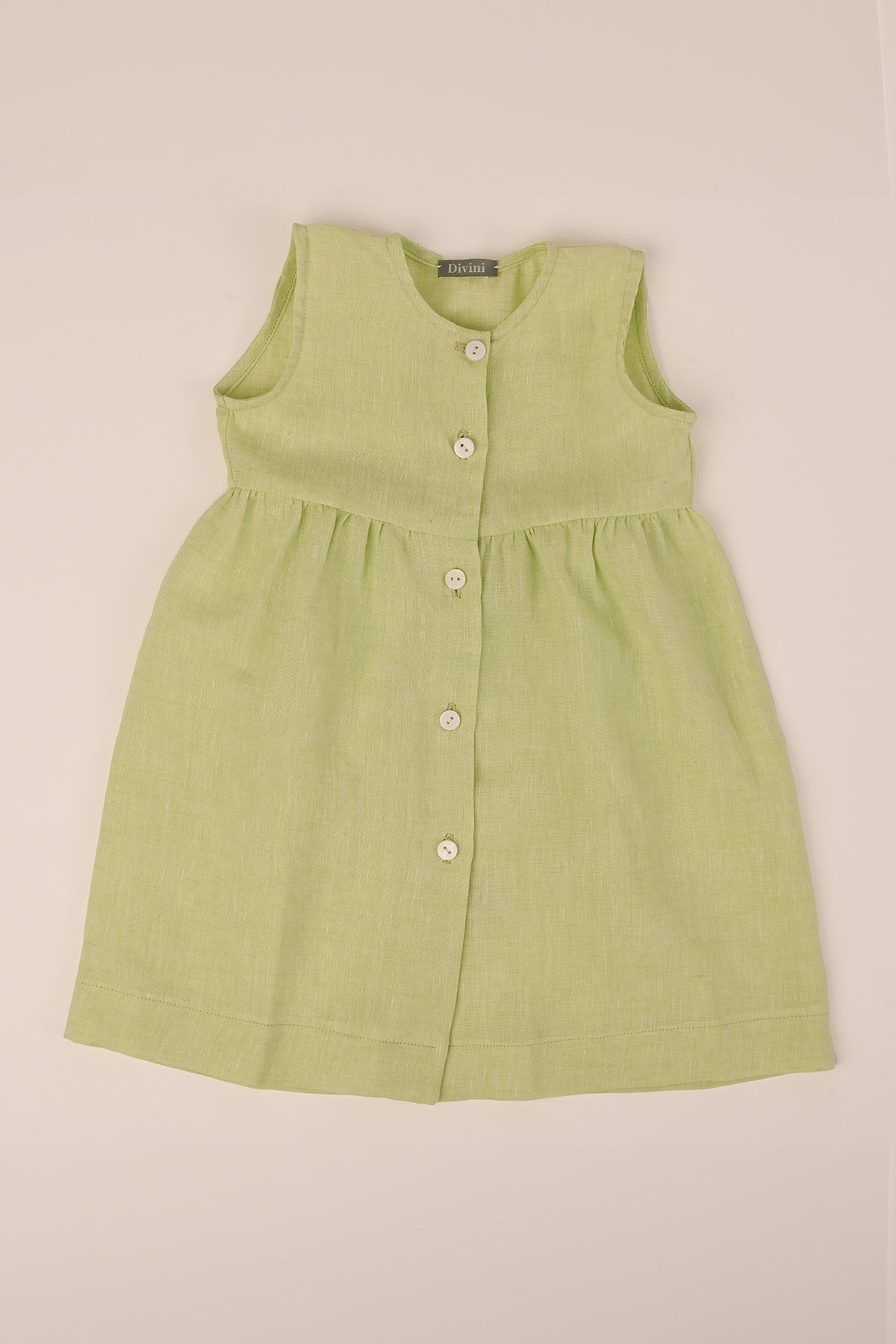 Prendisole in lino verde DIVINI