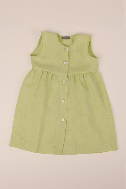 Prendisole in lino verde DIVINI