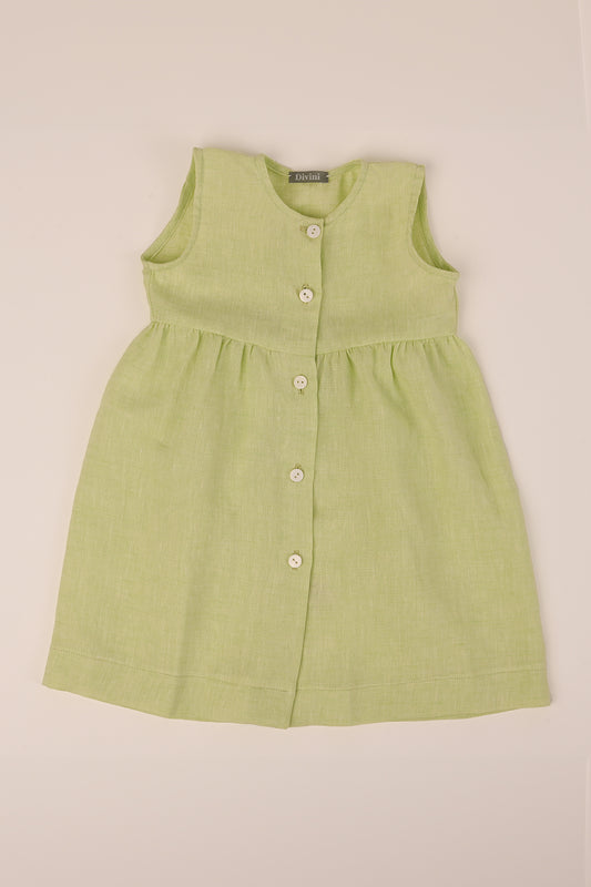 Prendisole in lino verde DIVINI