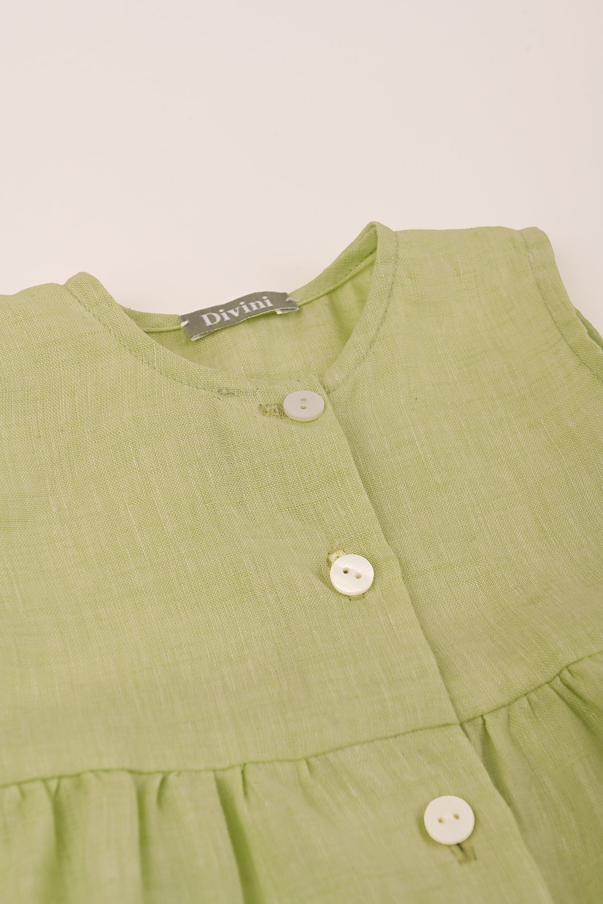 Prendisole in lino verde DIVINI