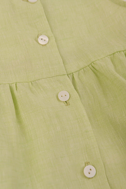 Prendisole in lino verde DIVINI