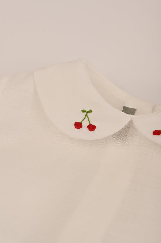camicetta con ciliege ricamate  DIVINI