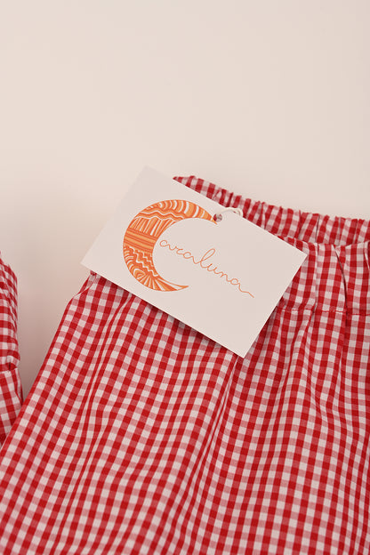 Pantalone rouches vichy BE SISTERS