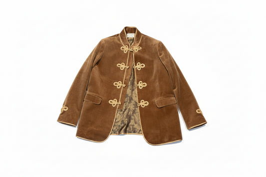 Rufina beige velvet jacket