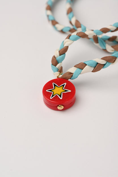 Collana con cordino in seta Bacaressa Amourrina