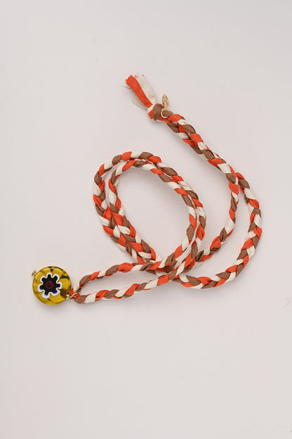 Collana con cordino in seta Bacaressa Amourrina