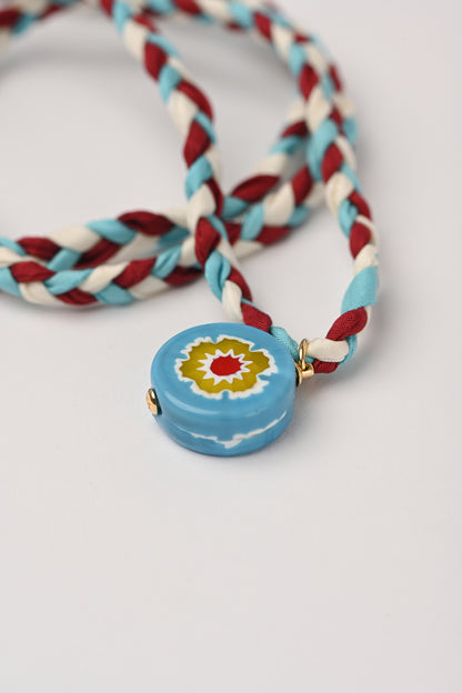 Collana con cordino in seta Bacaressa Amourrina