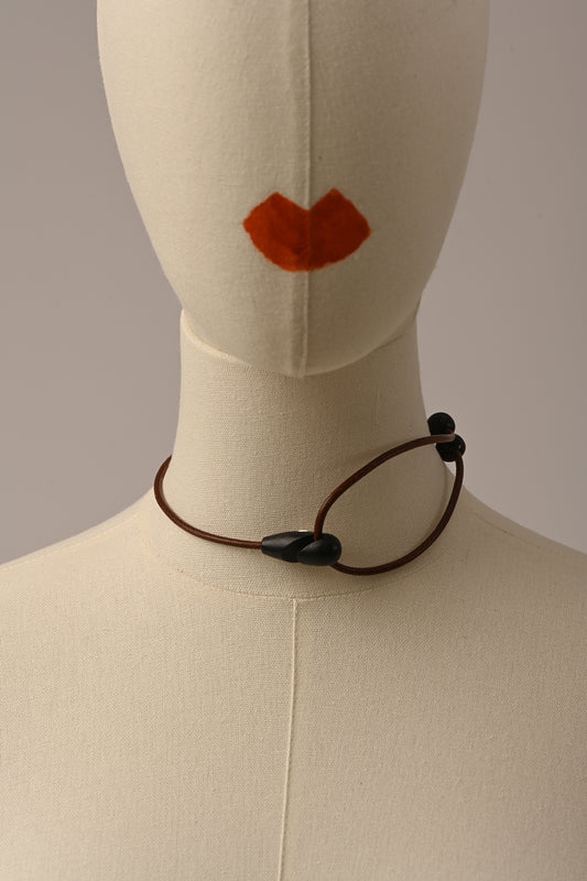 Chocker gancio Legno e Cuoio PANTANELLA