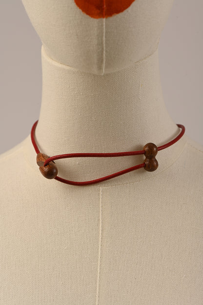 Chocker gancio Legno e Cuoio PANTANELLA