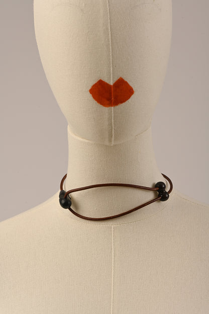 Chocker gancio Legno e Cuoio PANTANELLA