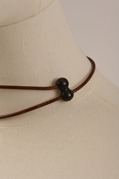 Chocker gancio Legno e Cuoio PANTANELLA