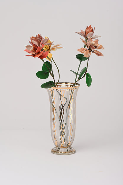 Vaso in vetro con motivo onde Teresa Cercava