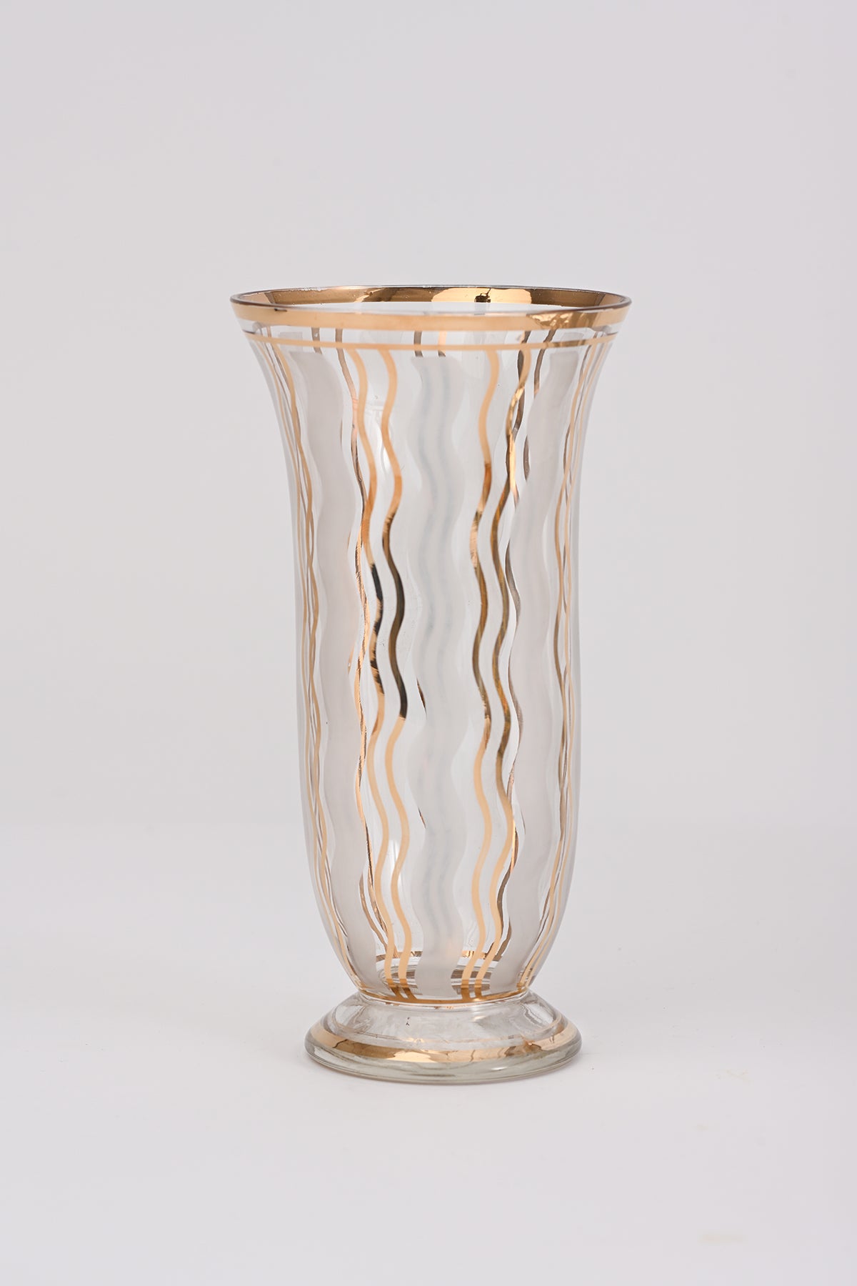 Vaso in vetro con motivo onde Teresa Cercava