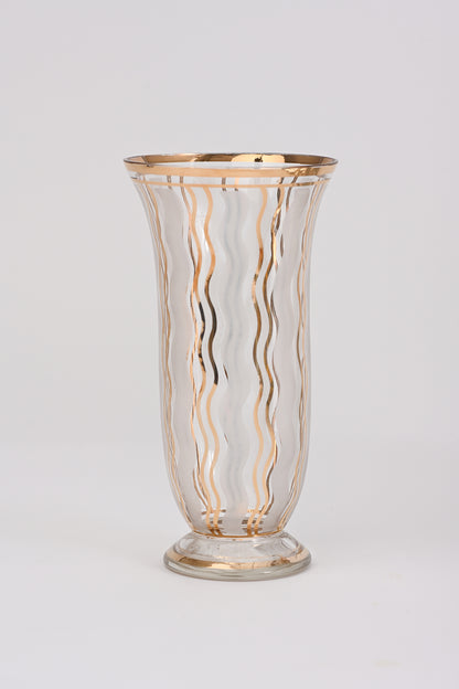 Vaso in vetro con motivo onde Teresa Cercava