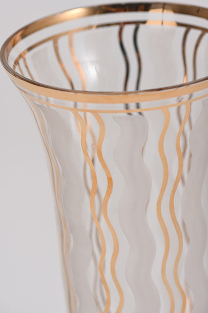 Vaso in vetro con motivo onde Teresa Cercava