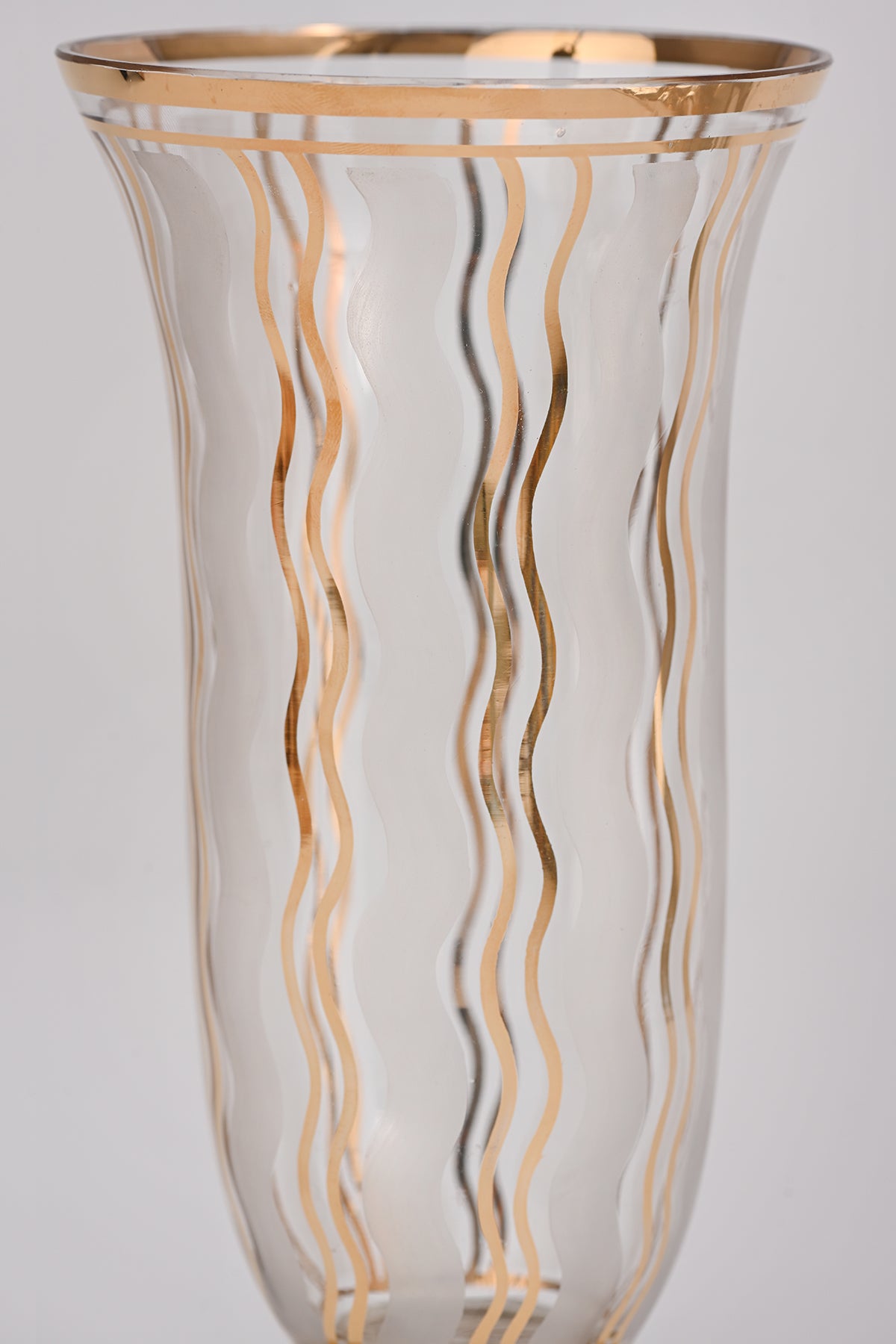 Vaso in vetro con motivo onde Teresa Cercava