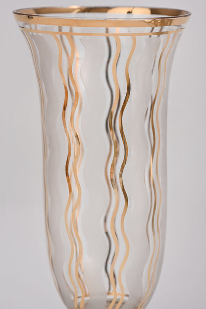 Vaso in vetro con motivo onde Teresa Cercava