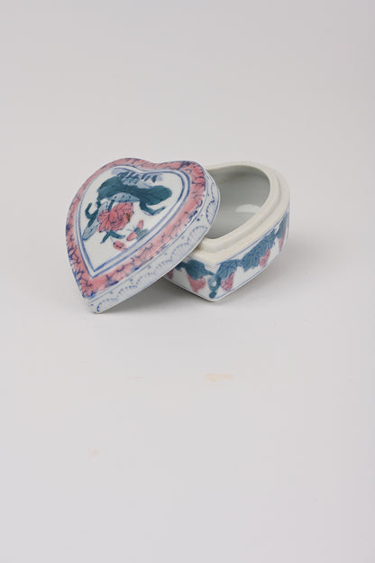 Portagioie cuore in ceramica