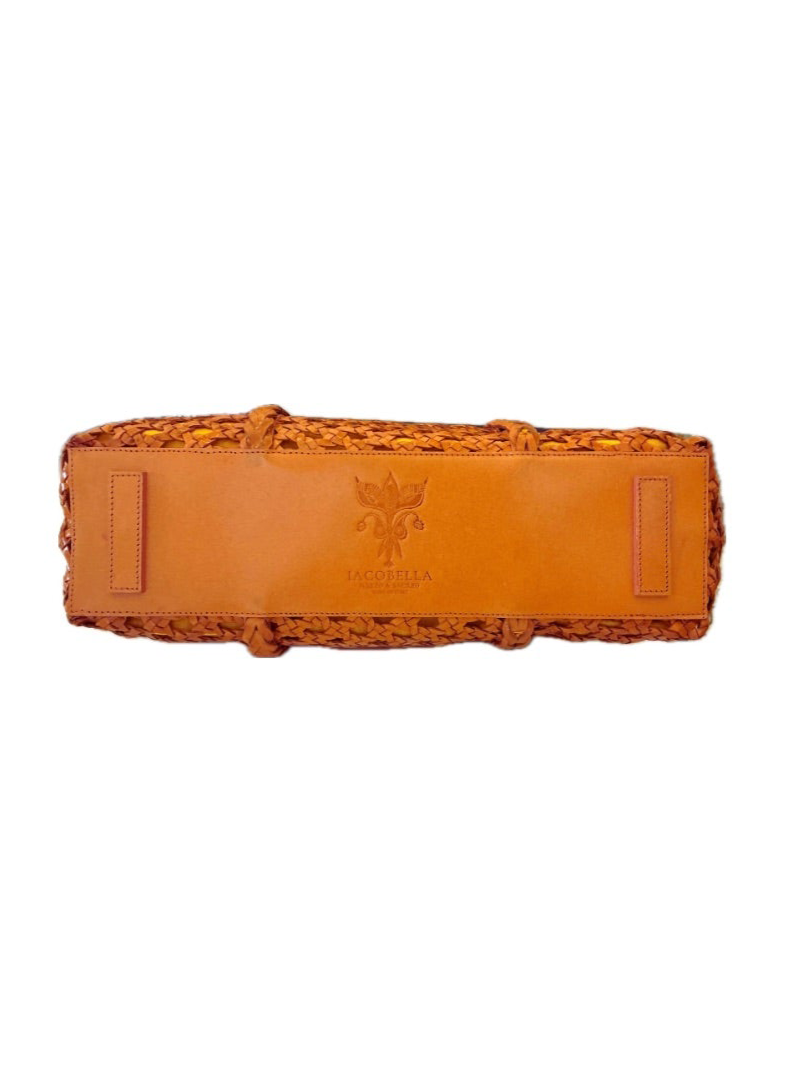 orange leather bag IACOBELLA