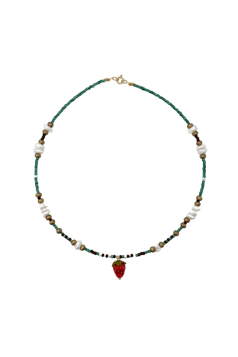 Collana Fragola con perline