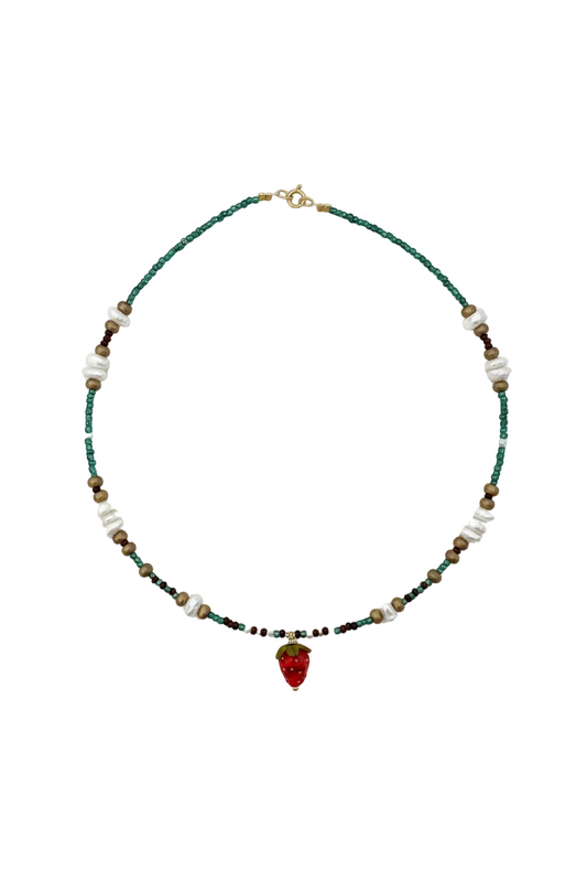 Collana Fragola con perline