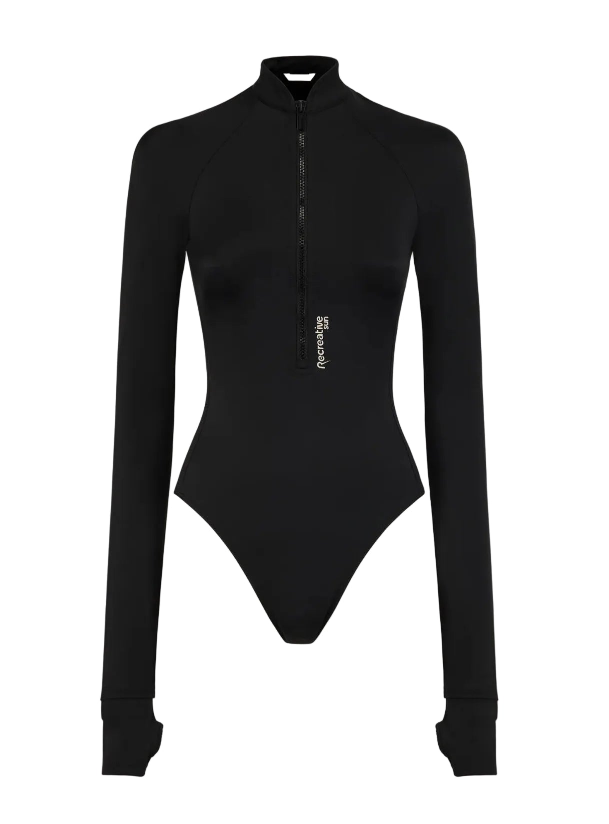 Long Sleeve Bodysuit UPF50+ UV Swimwear Women - Vulcanic Black