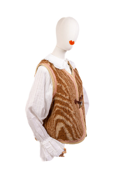 JUNO wool vest with trim LE TRE SARTE