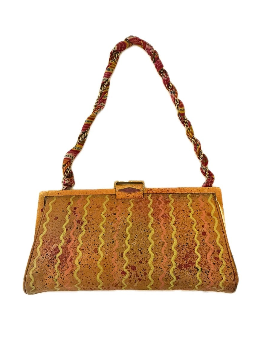 Borsa onde arancione vintage