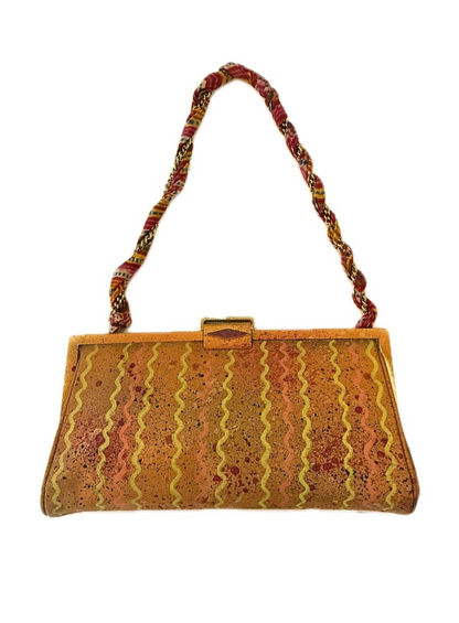 Borsa onde arancione vintage