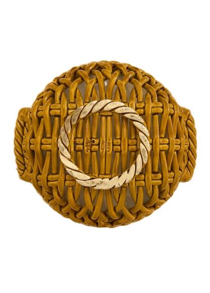 Fruttiera in ceramica intrecciata