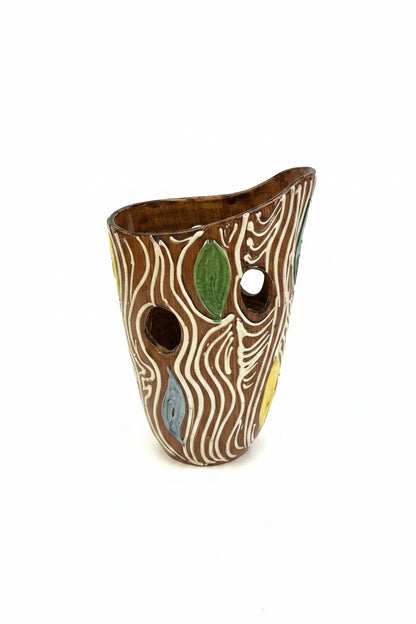 Vaso foglie colorate