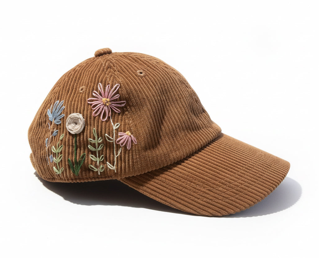 Baseball hat velluto ricamato